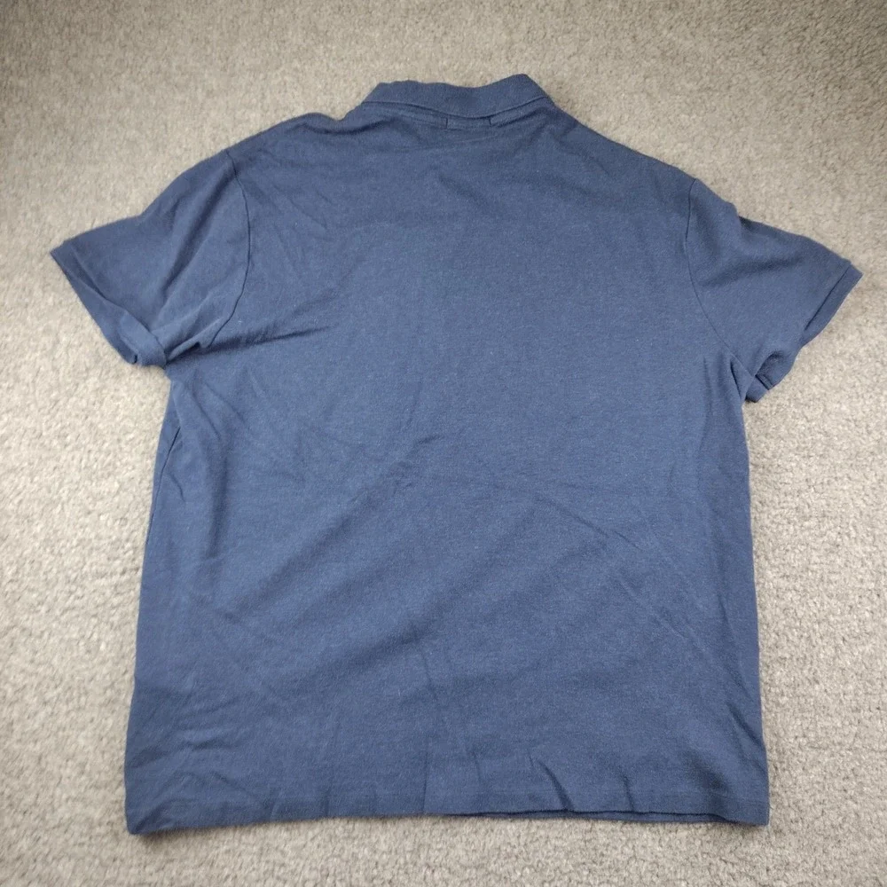 Polo Ralph Lauren Mens XL Slim Fit SS Polo Shirt Navy Blue Flesh Pony Preppy